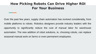 How Picking Robots Can Drive Higher ROI For Your Business.pptx