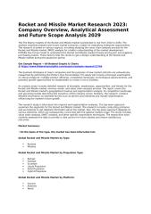 Rocket and Missile Market Research 2023 Company Overview, Analytical Assessment and Future Scope Analysis 2029.docx