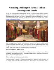Unveiling a Mélange of Styles at Indian Clothing Store Denver.docx