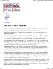[writing tips] You Are What You Read.pdf